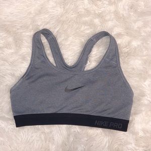 Nike pro gray sports bra SOLD AT PLATOS CLOSET
